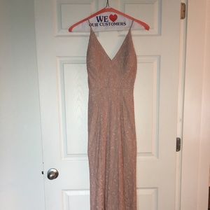 light pink dress from David’s Bridal